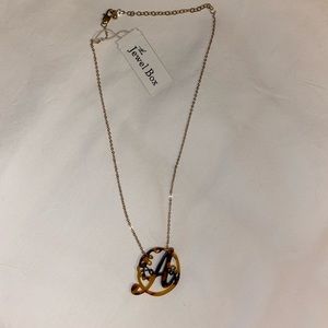 Tortoise Monogram “A” Necklace